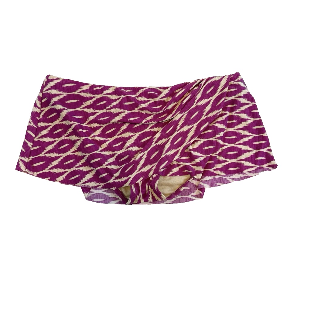 Robin Piccone Women Size L Java Swim Skirt Bikini Bottoms Pink Magenta Nwt $66